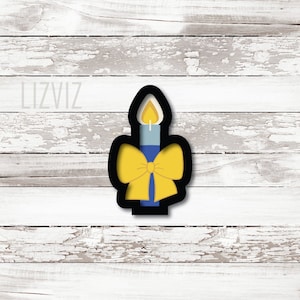 Candle With Bow Cookie Cutter: Hanukkah, Birthday