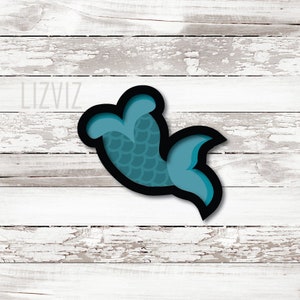 Mermaid Tail Cookie Cutter: PLA 3D Printed
