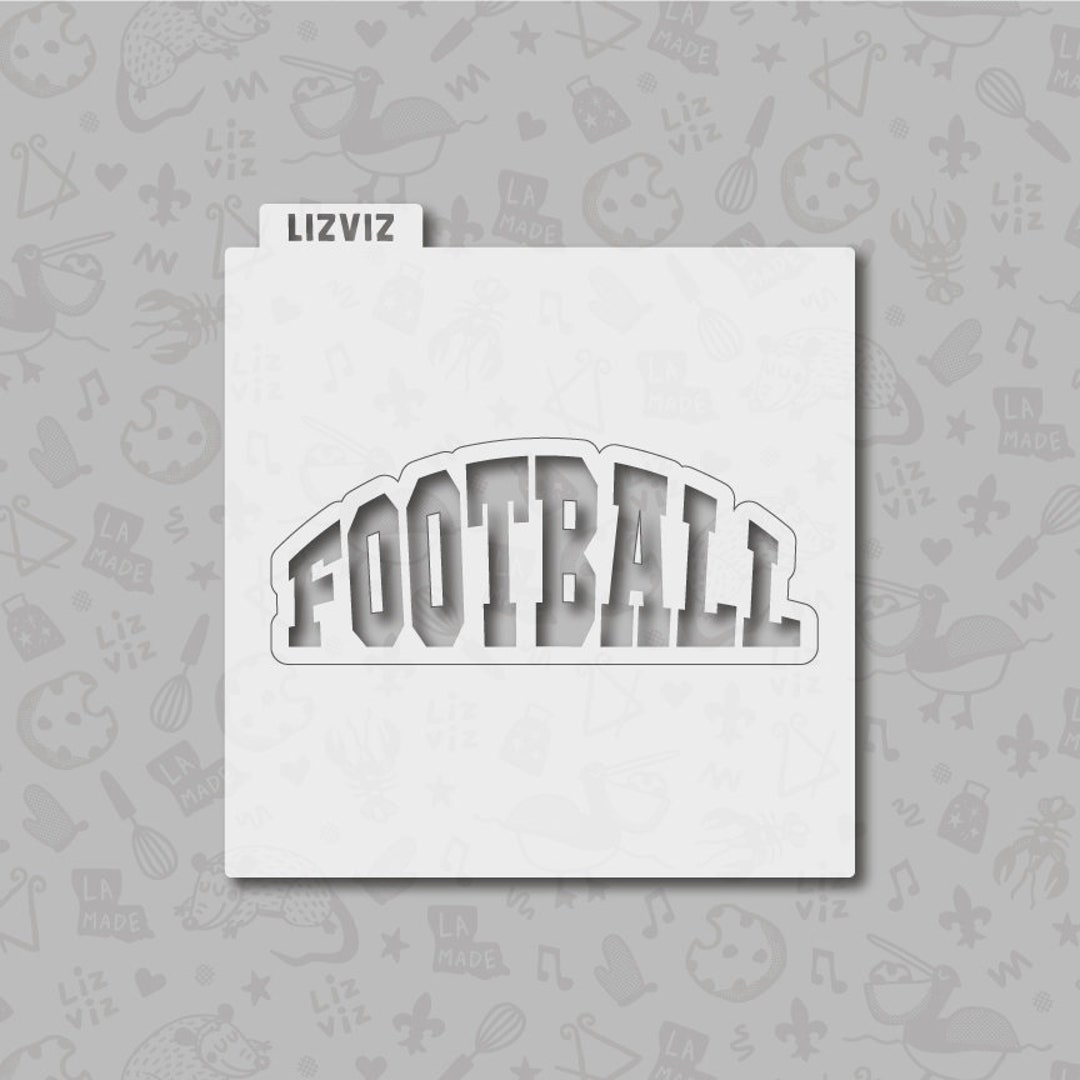 Football Word Stencil. Matching Cutter Sold Separately. - Etsy