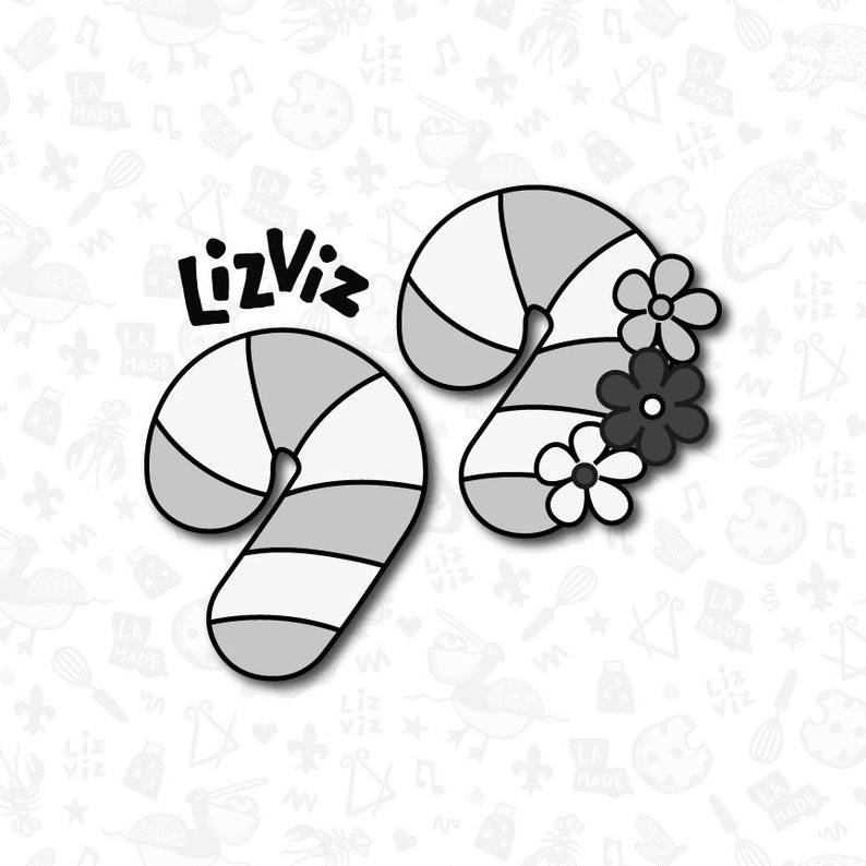 Candy Cane Cookie Cutter STL Instant Download - Etsy