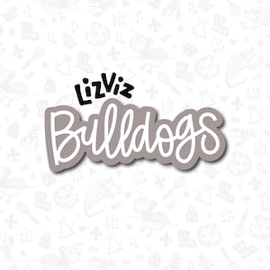 mascot word plaque cookie cutter bulldogs