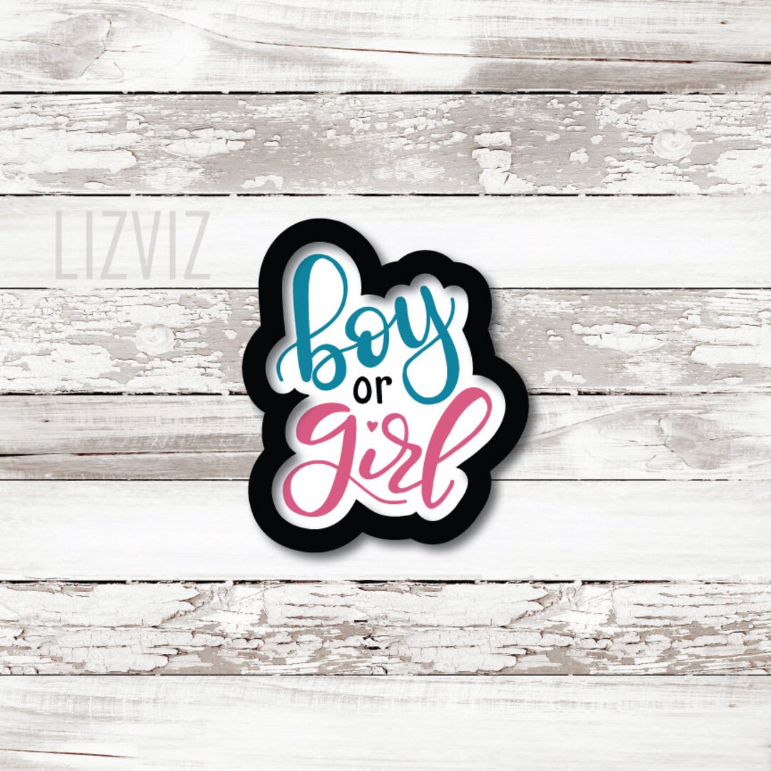 Gender Reveal Cookie Cutter. It's a Boy. It's a Girl. Etsy