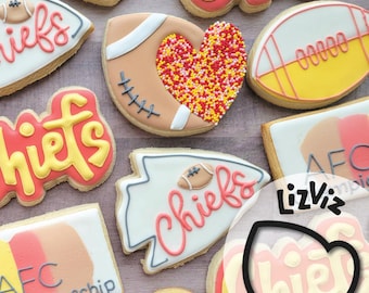 Football with heart Cookie Cutter.