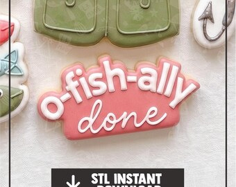 o-fish-ally Ausstecher Plakette STL sofort download