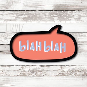 Text Bubble Long Cookie Cutter.