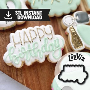STL-Ausstecher- Sofortdownload Geburtstag-Ausstechform. Alles Gute zum Geburtstag.