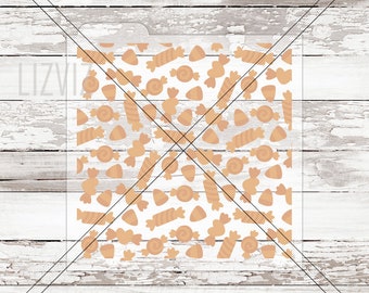Candy Corn Cookie Stencil: Halloween Treat Design