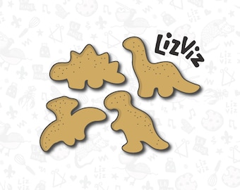 Dino Cookie Cutter: Dinosaur Chicken Nugget Shape