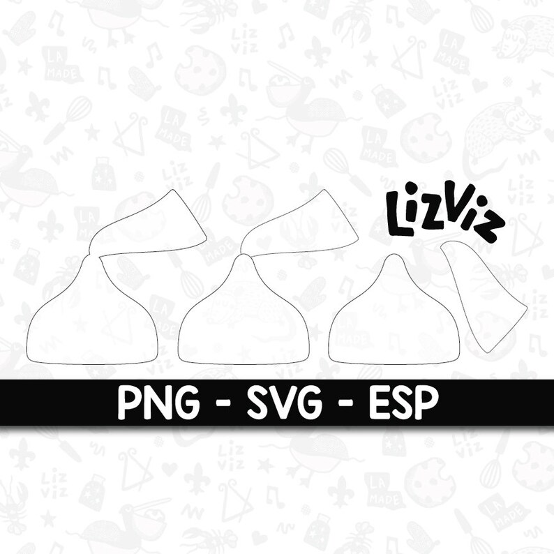 Chocolate Kiss SVG Vector Cut File and PNG Transparent Background Clip