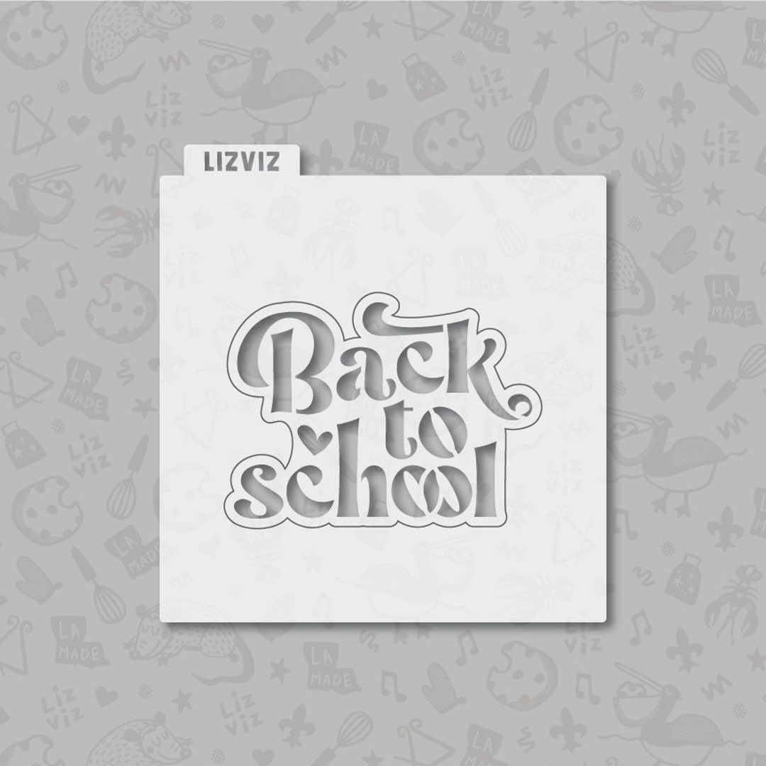 Back to School Stencil - Etsy