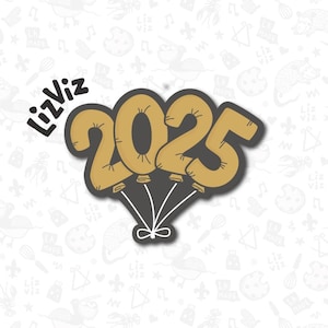 2025 Graduation Balloon Cookie Cutter: PLA 3D Printed