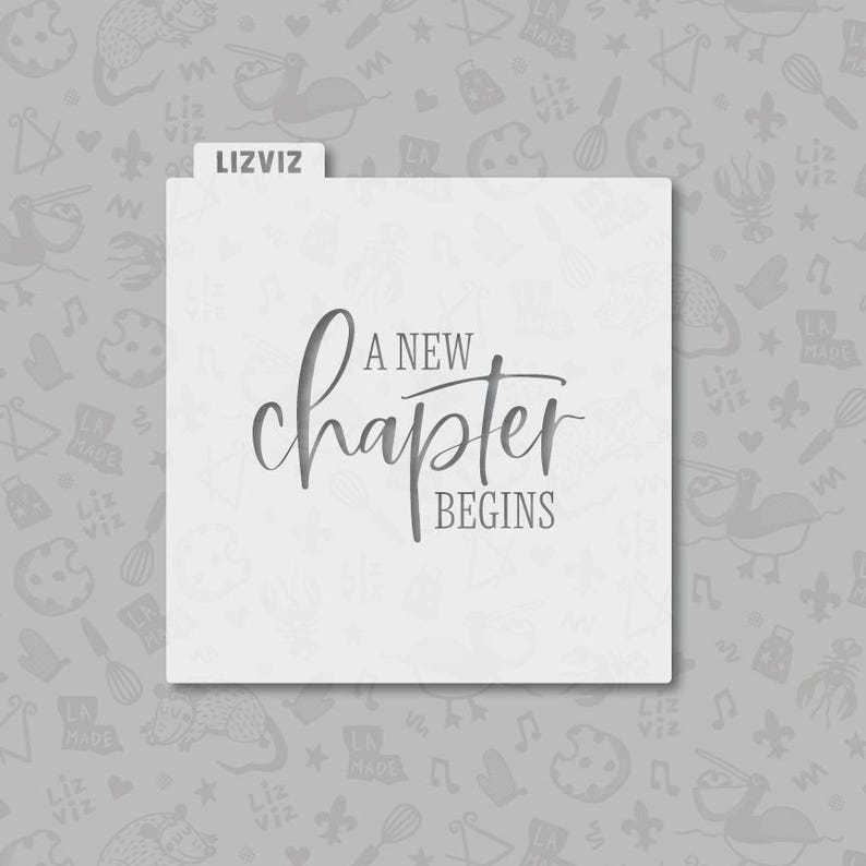 A New Chapter Begins Stencil - Etsy