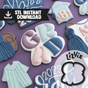 Grad Cookie Cutter STL instant download