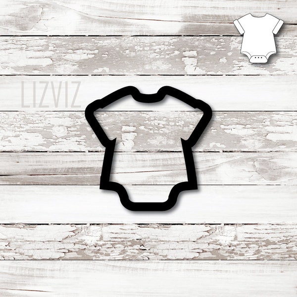 Baby Boy Onesie Cap sleeve Cookie Cutter. Baby Boy romper Cookie cutter.