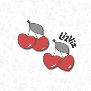 cherries Cherry Cookie Cutter – Cute Fruit-Shaped Baking Tool for Summer Treats & Kids&#39; Parties