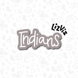 mascot word plaque cookie cutter indians