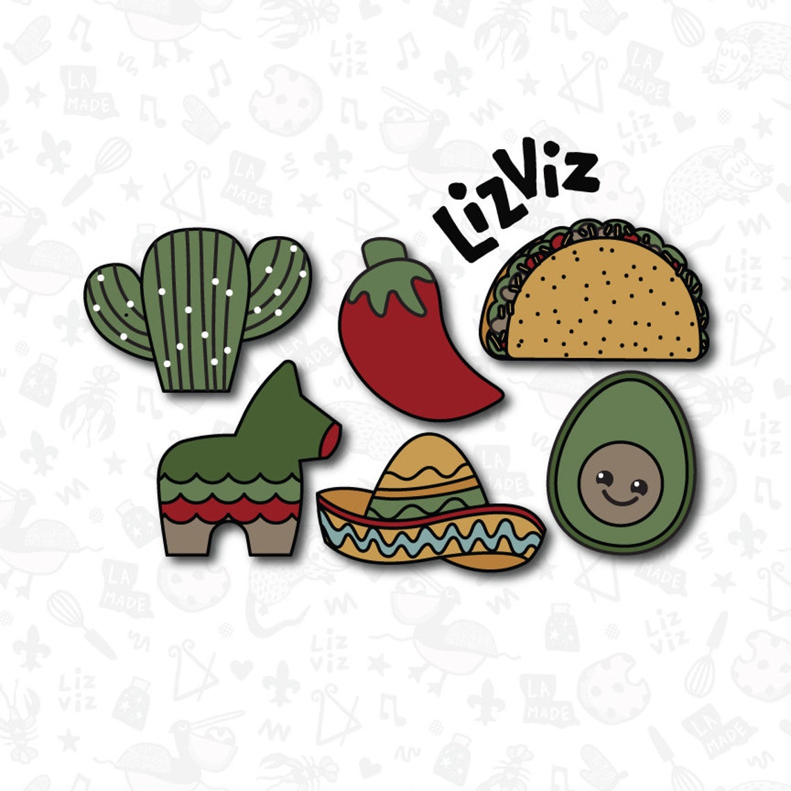 Cinco De Mayo Cookie Cutters. Mini Set of 6 Cookie Cutters. Etsy