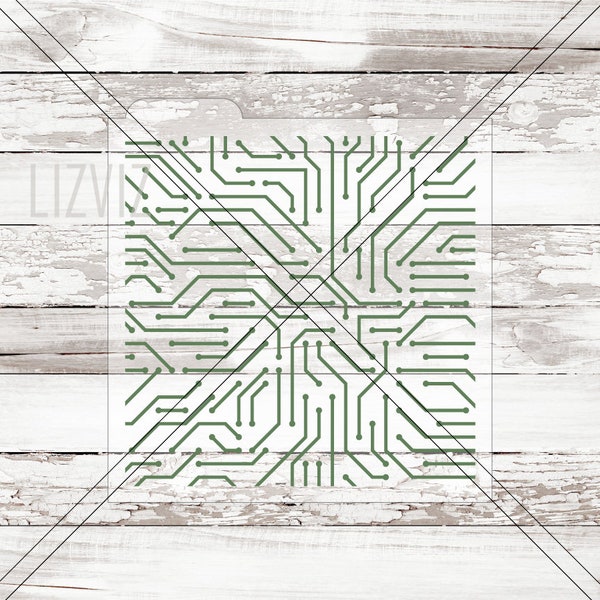 Circuit Board Cookie Stencil.