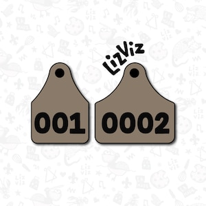 cow ear tag cookie cutter