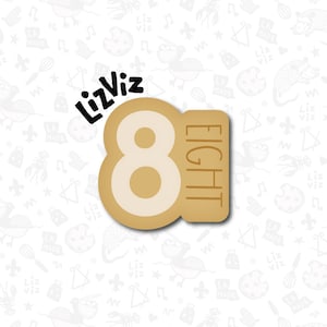Number Eight Cookie Cutter: With Stamp or Stencil
