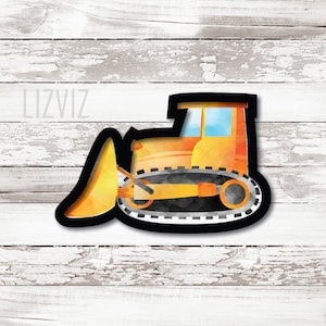 Bulldozer Cookie Cutter. Construction Cookie Cutter.