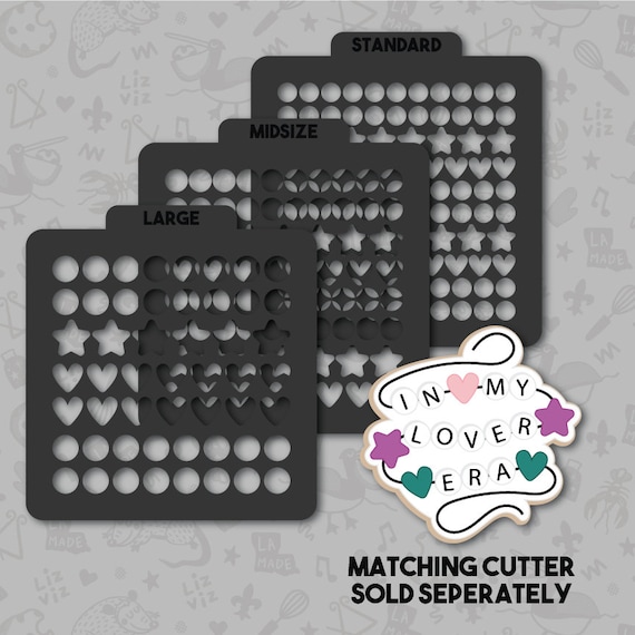 friendship bracelet sprinkle stencil hearts circles stars multiple size options
