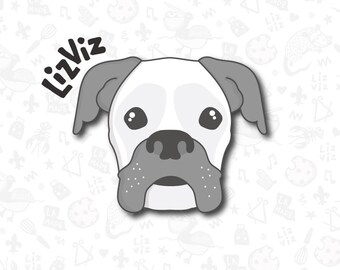 boxer dog cookie cutter