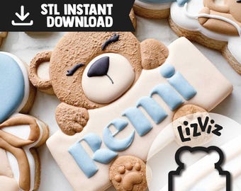 Berenplaquette koekjesvorm STL direct downloaden