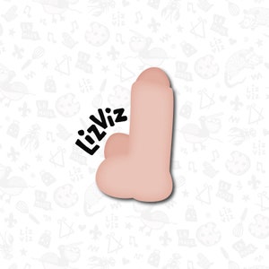 May include: A pink, cartoon-style finger with the word "LizViz" written on it in black.