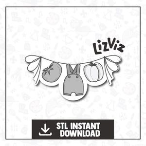 baby clothes banner cookie cutter 2025 design STL instant download