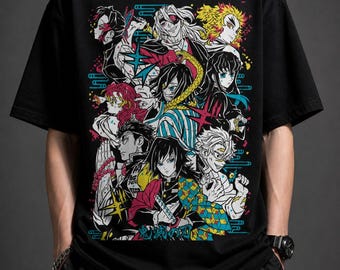 Demon Slayer Hashira SVG PNG Bundle, Kimetsu No Yaiba Anime Shirt Design (Digital Download)