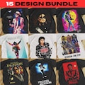 15 King of Pop PNG Bundle | 80s Music Legend Sublimation Designs | Retro Vintage Singer Graphics | MJ Digital Download for T-Shirts DTG