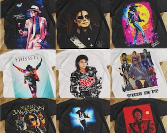 15 King of Pop PNG Bundle, Halftone Graphic Tee, 80s Music Legend Sublimation Designs, Retro Vintage Singer, MJ Digital Download for Tshirts