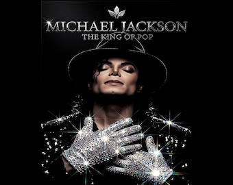 Michael Jackson King of Pop PNG, Vintage Sparkle Glove Dancer (Digital Download)