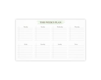 Weekly Planner Sticky Notes 6x10" • Schedule Organizer • 50 Sheet Post-it® Note Pad