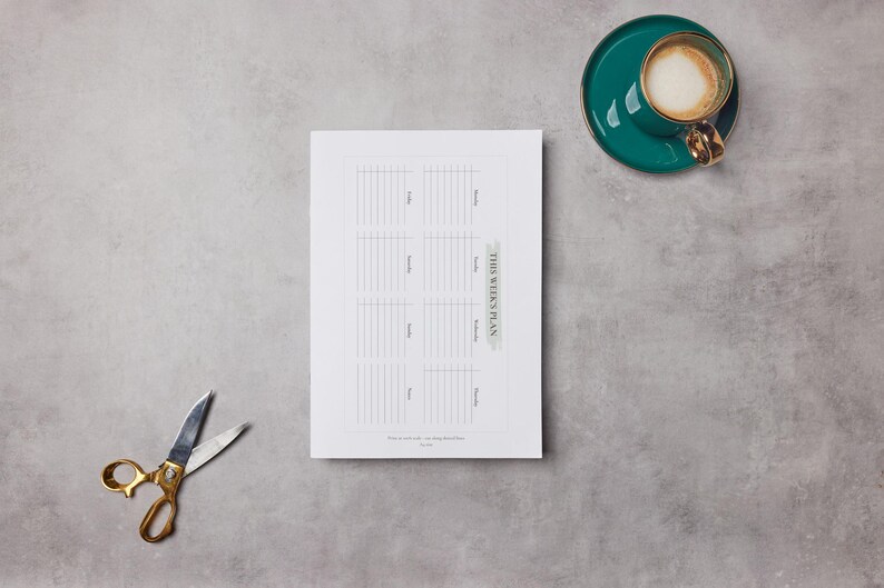 Weekly Planner Printable • A4 & US Letter PDF • Minimal Weekly Plan ...