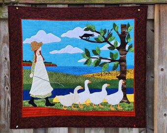 Anne Of Green Gables With Geese Quilted Wall Hanging