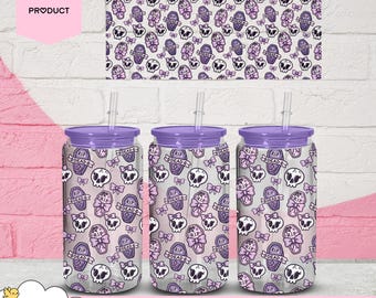 Halloween Cup Wrap – Pastel Goth Skull Coffin UV DTF Decal