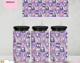 Tarot Card Cup Wrap – Alt Girl Drinkware | Gothic Libbey Glass | UVDTF