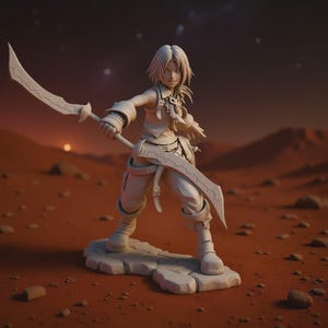 Zidane Statue | Final Fantasy IX Diebe Figur (Pre-Supported STL Digital Download)