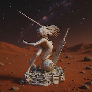 NieR: Automata A2 Statue STL | Pre-Supported 3D Print (Digital Download