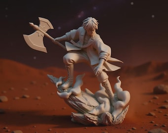 Figura de guerrero Stark Axe / Estatua de anime Frieren Modelo de impresión 3D (descarga digital STL)