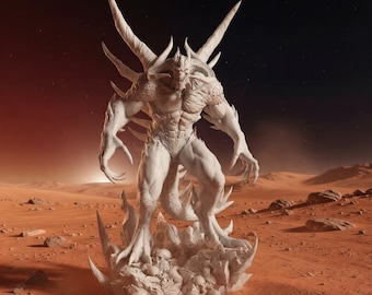 Estatua de impresión 3D STL de Diablo, el Señor Oscuro, tamaño completo, busto en miniatura, pre-soporte dividido