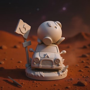 カービィの車ジオラマSTL | フォーゴットン・ランド ファンアート（デジタルダウンロード）