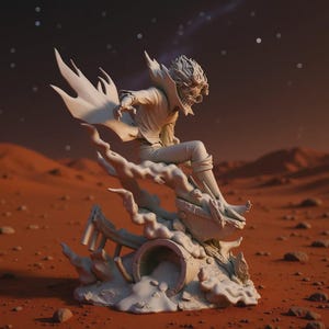 Figura de acción de anime de Turbo Spirit enmascarado (STL) (descarga digital)