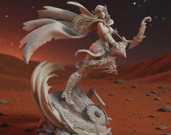 Alleria Windrunner STL / Estatua, miniatura y busto de Warcraft 3 (descarga digital, archivos no compatibles)