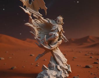 Estatua de Vincent Valentine STL / Final Fantasy VII con Cerberus (Descarga digital, no compatible)