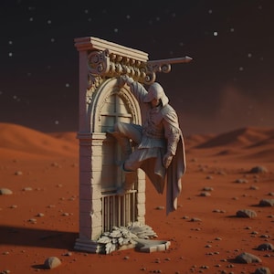 Ezio Auditore STL | Assassin's Creed 2 Statue | Master Assassin Figure | 28cm Tall | Renaissance Parkour Diorama | Pre-Supported