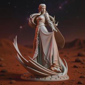 Princesa Elfa Azul Real STL: Miniatura para impresión 3D, escala 1/10 (Descarga digital)