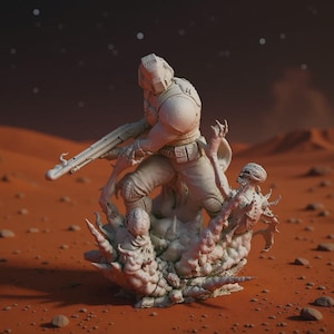 Doom Slayer Diorama STL | Super Shotgun vs Demons (Digitaler Download)